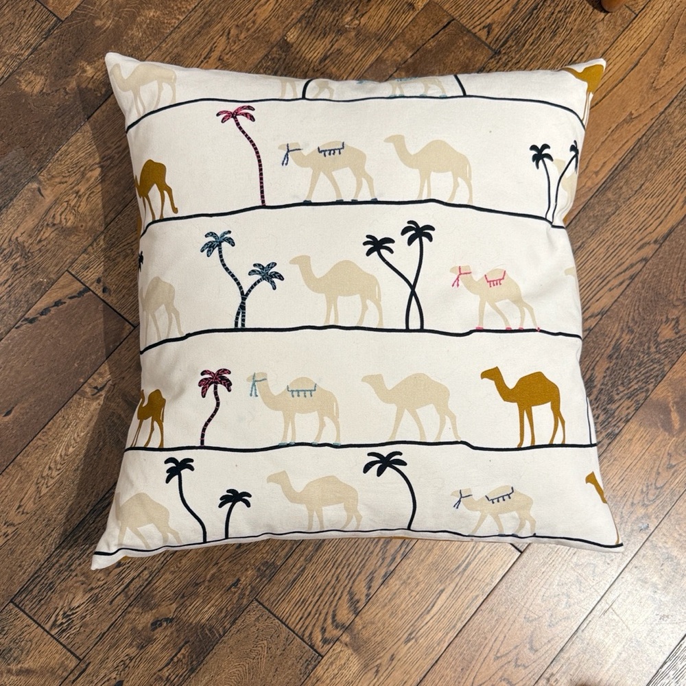 IKEA Accents Tillalande Cushion Cover Only. Camel/Palm Tree Decorative Pillow
